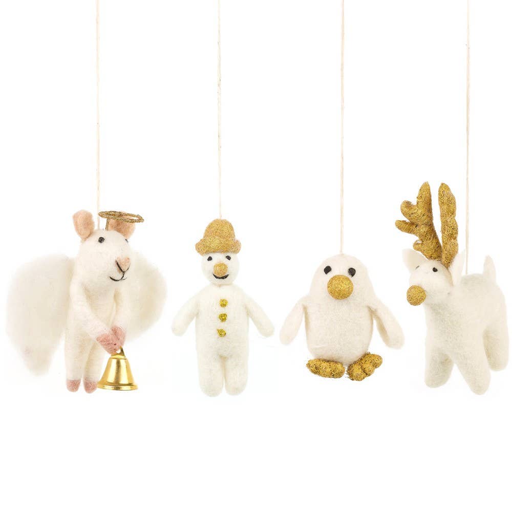 Felt So Good - Handgefertigte Filz hängende Angelica Maus Weihnachtsbaumdekor
