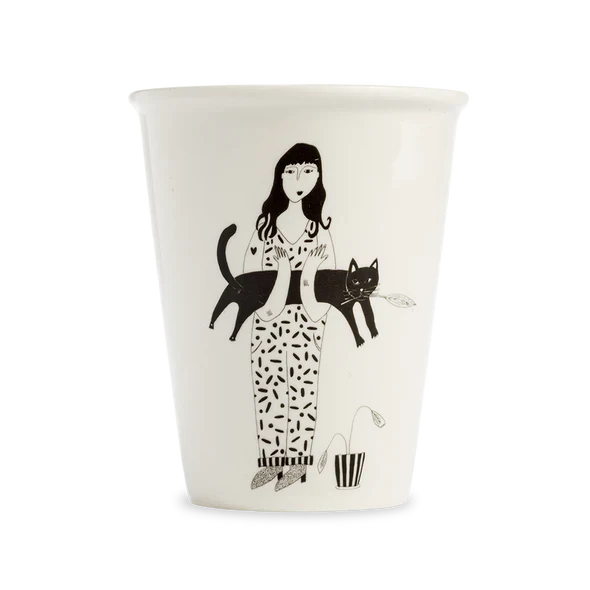 Helen B Becher Schwarze Katze