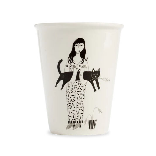 Helen B Becher Schwarze Katze