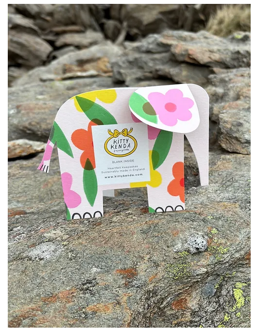 Kitty Kenda Papergoods - Luxus-Öko-Karte mit Blumenmotiv, A6, stehend