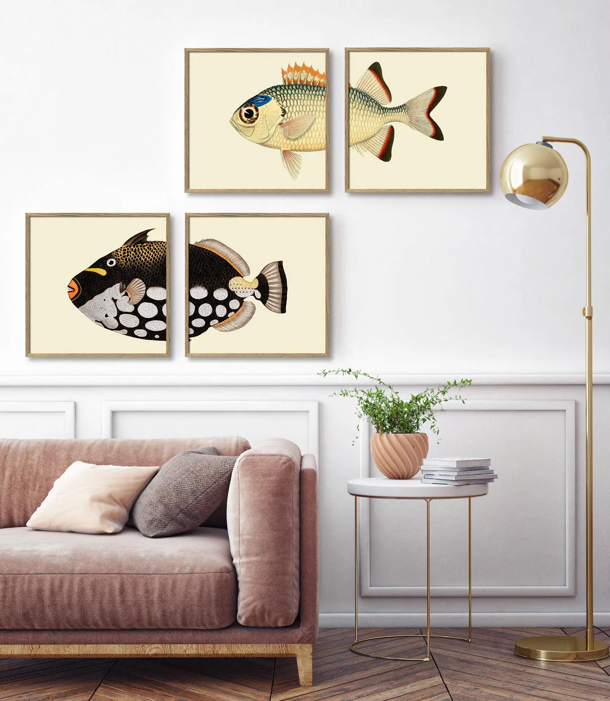 Dyb. 1/2 Kopf Fisch Dot Galore