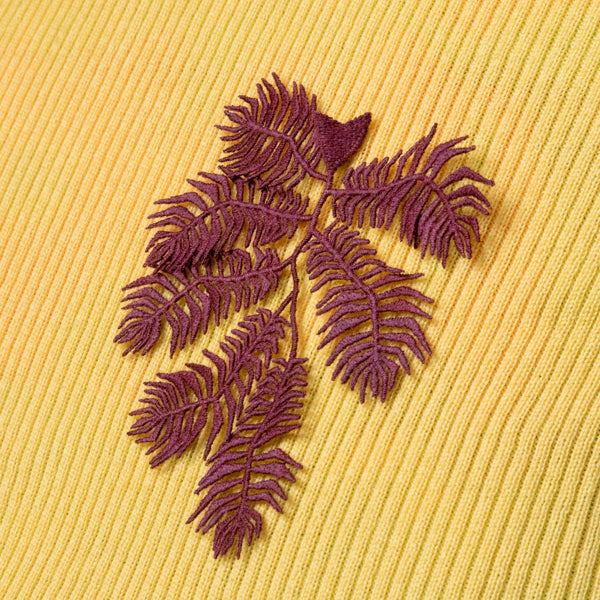 Botanopia - bestickte Brosche, Federmoos