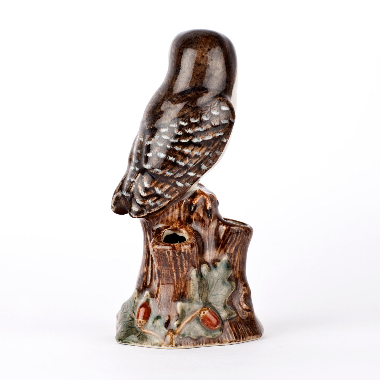 Quail Keramik Eule (weißes Gesicht) Mini-Vase