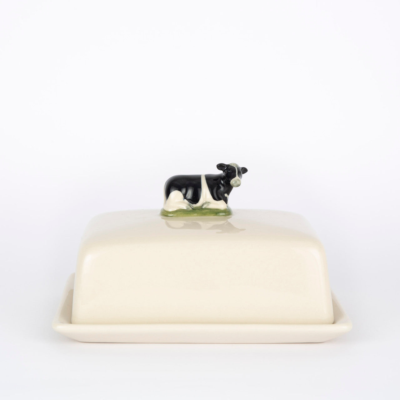 Quail Cow Butter Dish