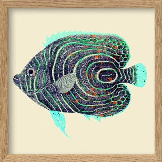 Dyb. Fisch blau und türkis 15x15