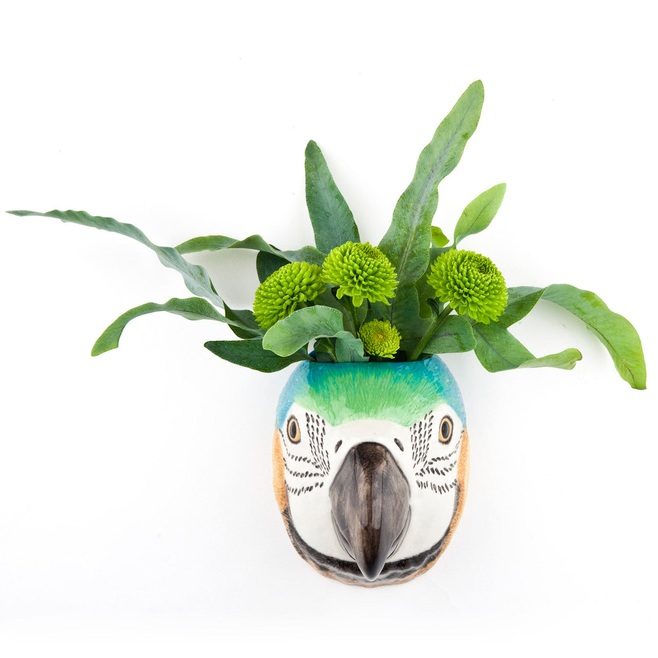 Quail Keramik Papagei Wandvase
