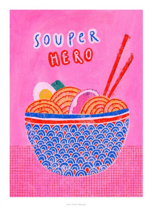Poster klein JCD: Souper hero
