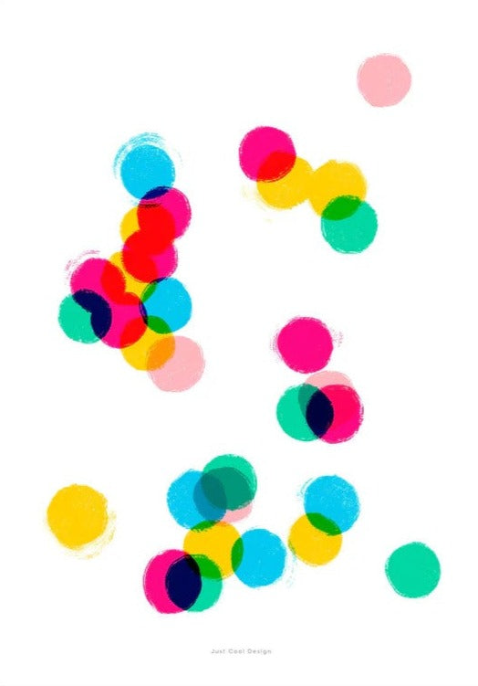 Poster JCD: Colorful Abstract Confetti