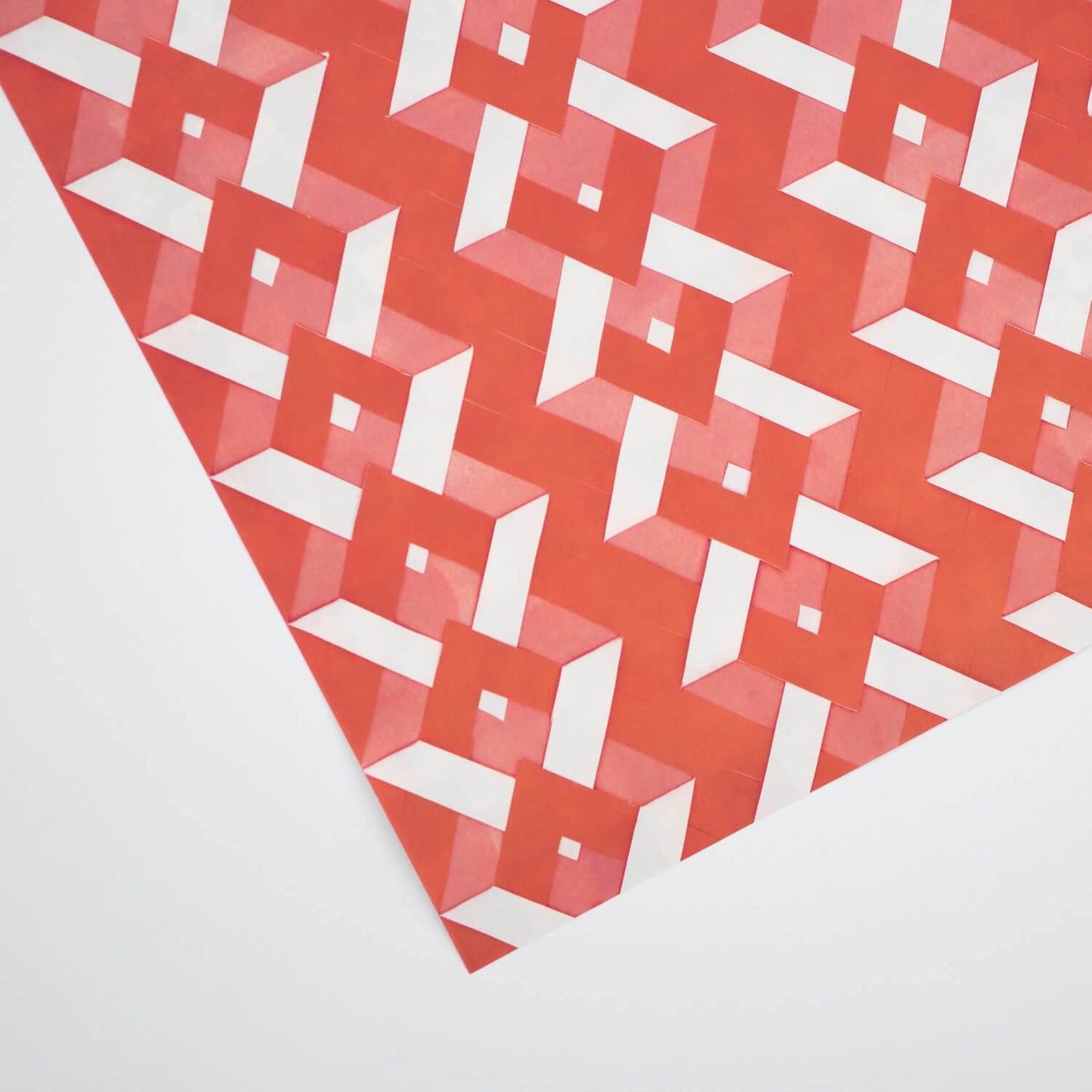 Hadley - Rotes gefaltetes Papier-Geschenkpapier