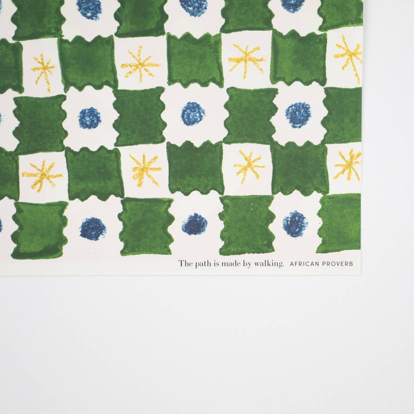 Hadley - Grünes Schachbrett-Geschenkpapier
