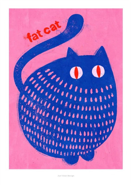 Poster klein JCD: fat cat