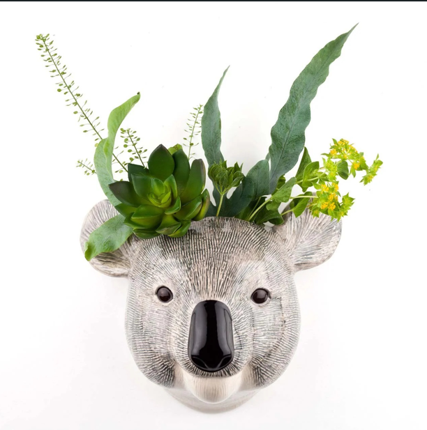 Quail Keramik Koala Wandvase klein