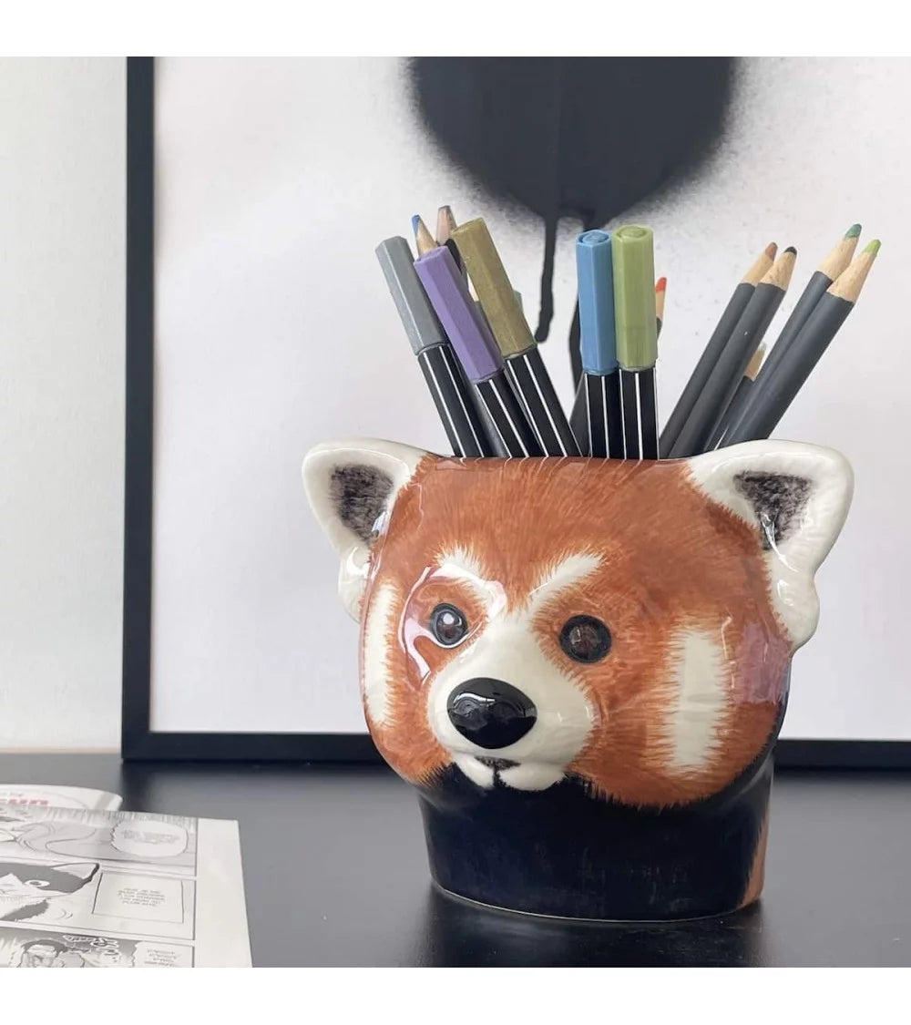 Quail Keramik Roter Panda Stiftebecher
