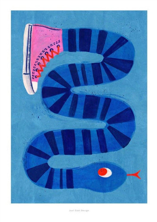 Poster JCD: Snake with sneakers