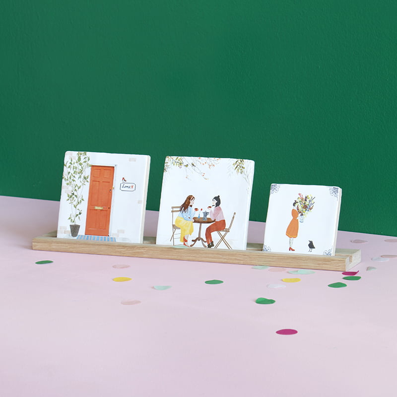 storytiles Kachel-Halter aus Eiche, groß