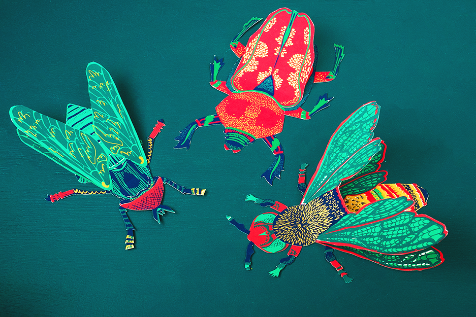 East End Press - Blaue Flaschen-Grußkarte