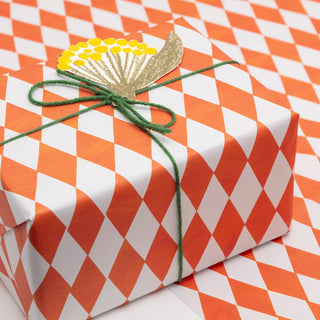 Hadley - Orangefarbene Diamant-Geschenkverpackung
