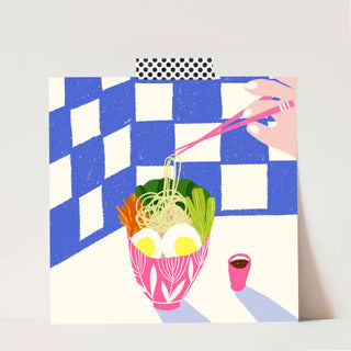 Carole Hillman - Ramen-Kunstdruck, 20 cm x 20 cm