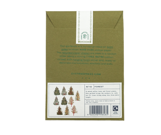 Rückseite der Verpackung der Wald-Girlande von East End Press