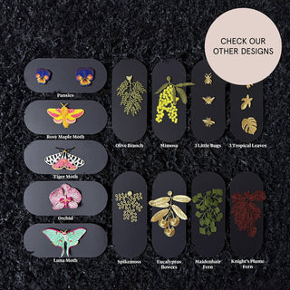 Botanopia - gifts , decor and cards for plant lovers - Gestickte Eukalyptusblüten Brosche