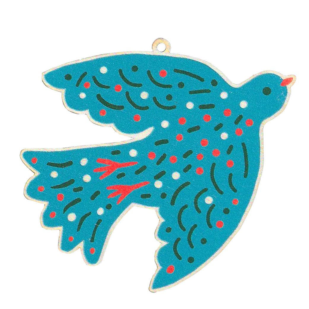 The Printed Peanut Homeware & Stationery - Holzdekoration mit Vogelmotiv