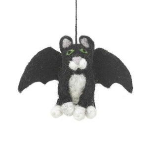 Felt So Good - Handgefertigte Batty Catty Halloween-Dekoration aus Filz zum Aufhängen
