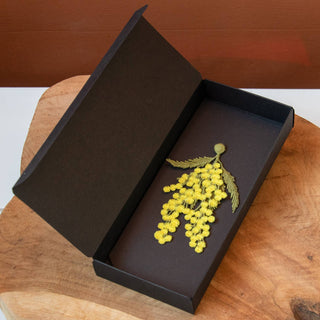 Botanopia - gifts , decor and cards for plant lovers - Gestickte Mimosenblüten-Brosche