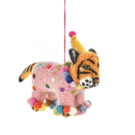 Felt So Good - Handgefertigte Filz-Fiesta-Tiger-Hängedekoration