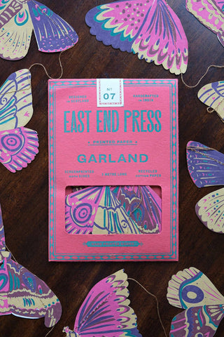 East End Press - Bunte Schmetterlingsgirlande, genäht
