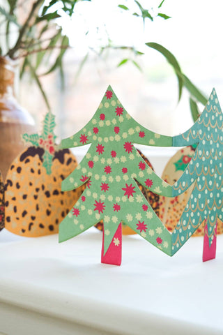East End Press - Weihnachtsbaum-Ziehharmonikakarte
