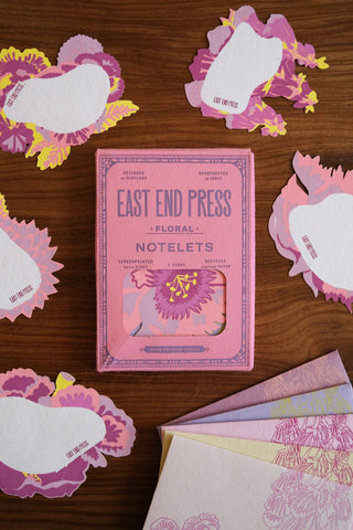 East End Press - Set mit floralen Notizkarten