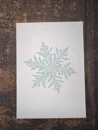Felix Flesche Grußkarte "Schneeflocke Türkis"