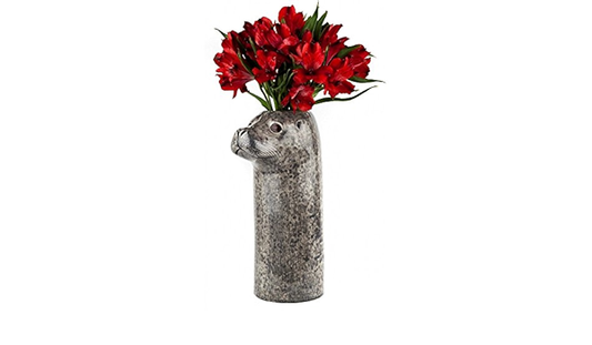 Quail Keramik Seehund Blumen Vase