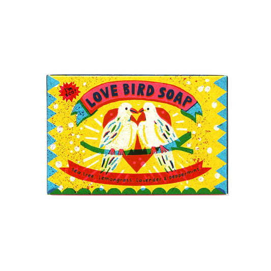The Printed Peanut Homeware & Stationery - Love Bird Teebaum, Zitronengras, Lavendel & Pfefferminze Natürliche Handgemachte Seife Bar