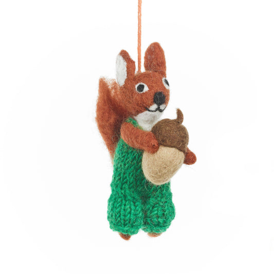 Felt So Good - Nelly Nutkins Hängedeko Eichhörnchen aus Filz, handgefertigt