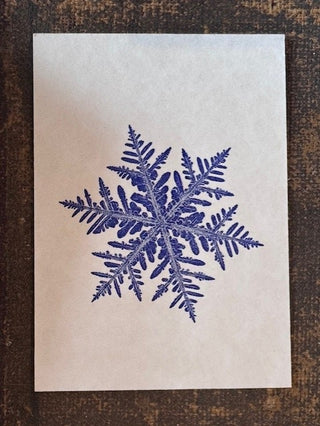 Felix Flesche Grußkarte "Schneeflocke Blau"