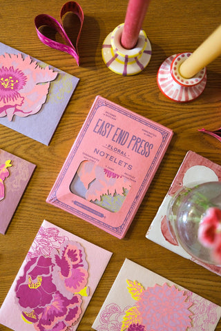 East End Press - Set mit floralen Notizkarten