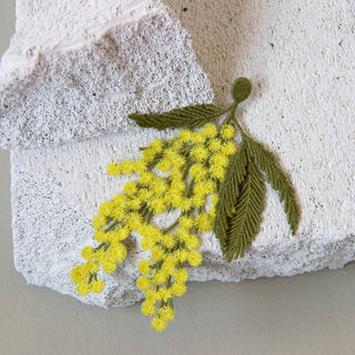 Botanopia - gifts , decor and cards for plant lovers - Gestickte Mimosenblüten-Brosche