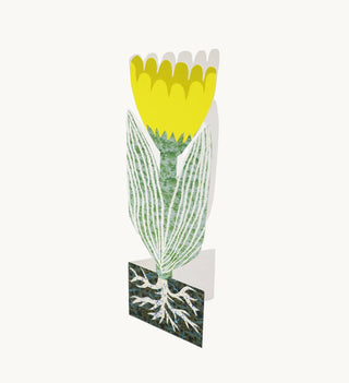 Hadley - Gelbe wurzelige Blumenkarte