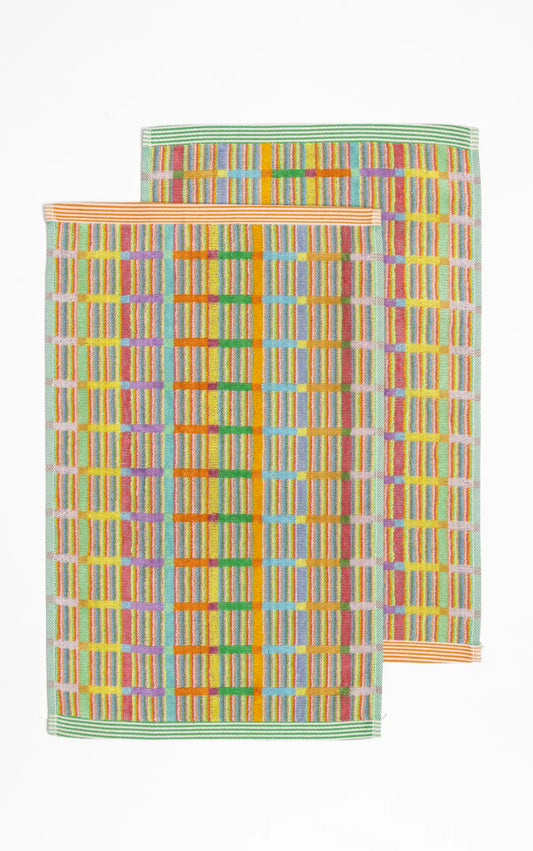 foekje fleur Gästehandtuch Duo "#70 criss cross"