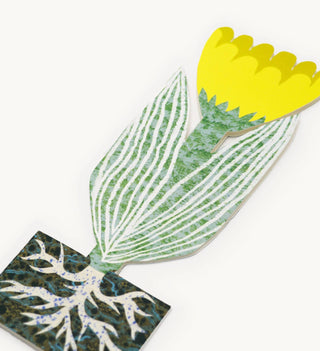 Hadley - Gelbe wurzelige Blumenkarte
