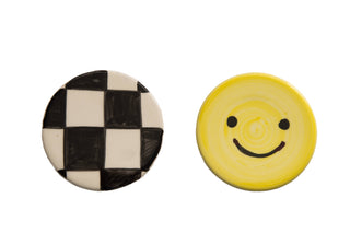 Really Nice Things - Set aus 2 Keramik-Untersetzern (Smiley)
