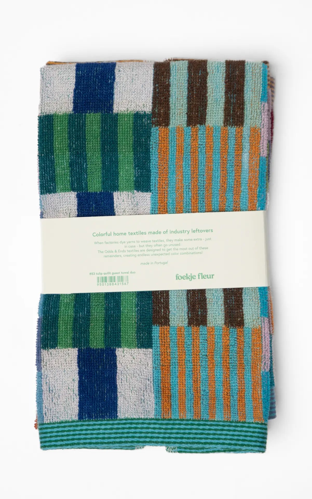 foekje fleur "#83 tulip quilt" Gästehandtuch Duo