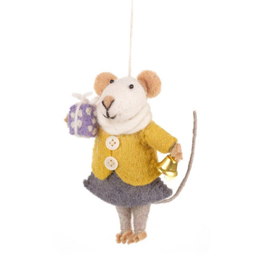 Felt So Good - Handgefertigte Filz Agnes Mouse Fair Trade Hängende