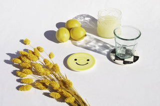 Really Nice Things - Set aus 2 Keramik-Untersetzern (Smiley)