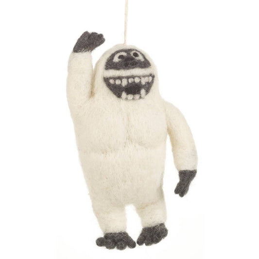 Felt So Good - Handgefertigte Filz-Yeti biologisch abbaubare Hängedekoration