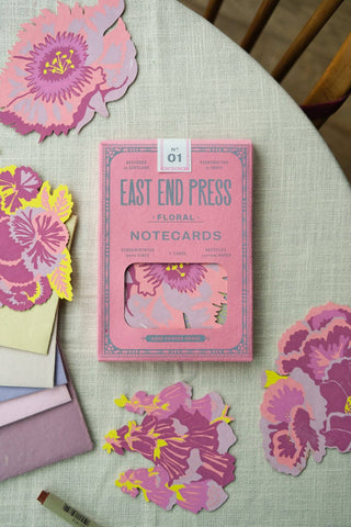 East End Press - Set mit floralen Notizkarten