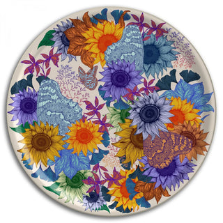 Avenida Home Sunflower Round Tray