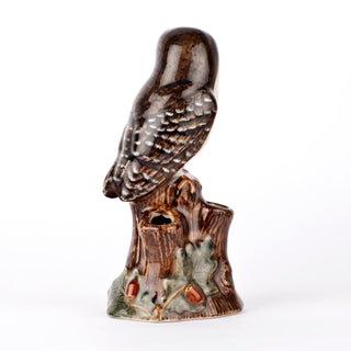 Quail Keramik Eule (weißes Gesicht) Mini-Vase