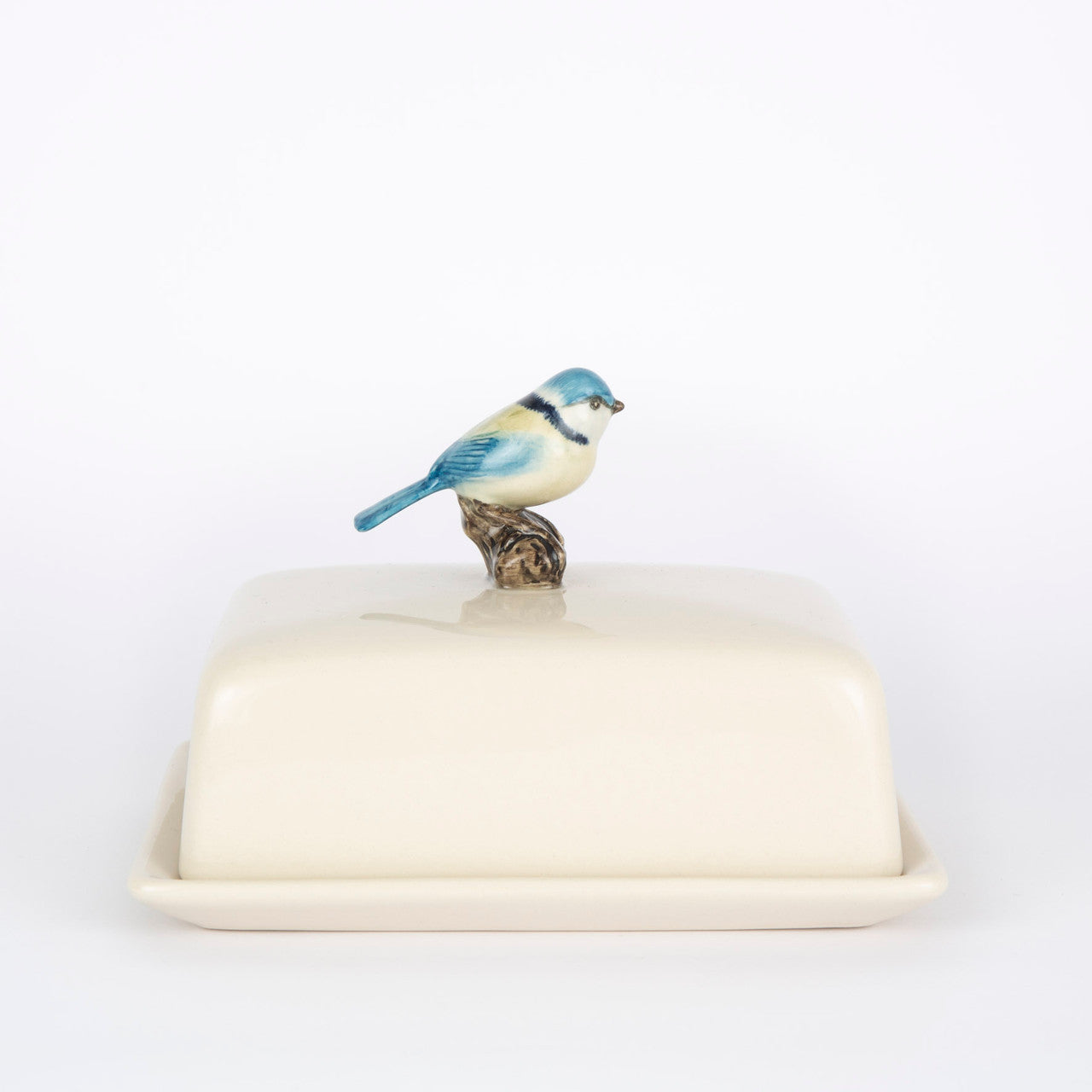 Quail Blue Tit Butter Dish